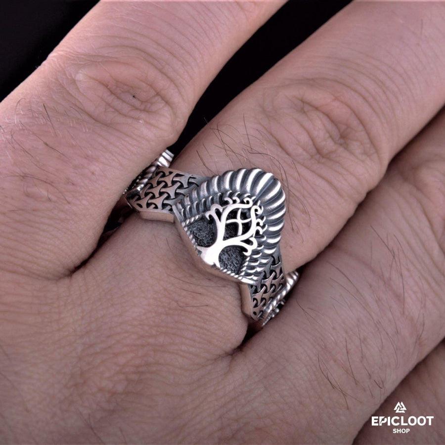 925 silver Yggdrasil Ring
