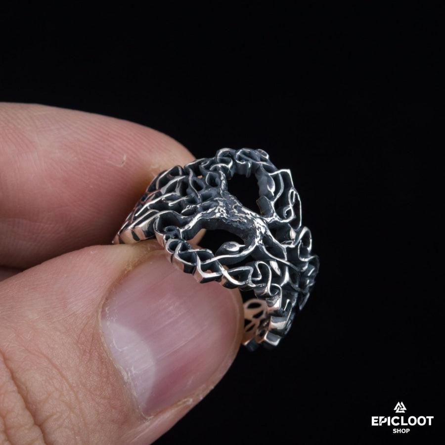 925 silver Yggdrasil Ring Nordic Design