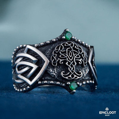 925 silver Yggdrasil Ring Nordic Design