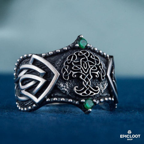 925 silver Yggdrasil Ring Nordic Design