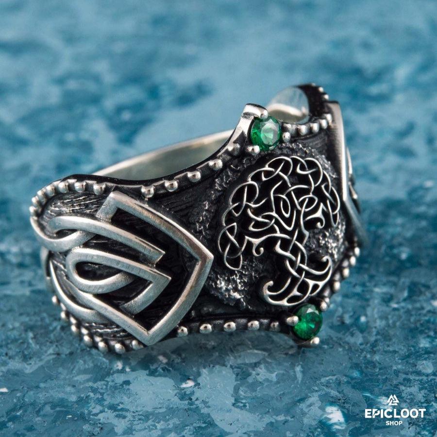 925 silver Yggdrasil Ring Nordic Design