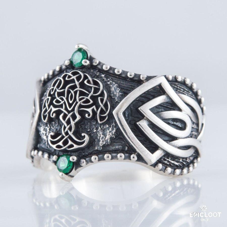 925 silver Yggdrasil Ring Nordic Design