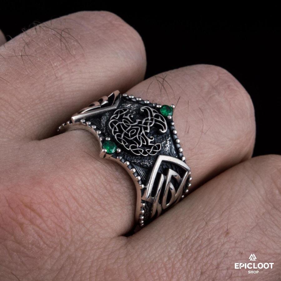 925 silver Yggdrasil Ring Nordic Design