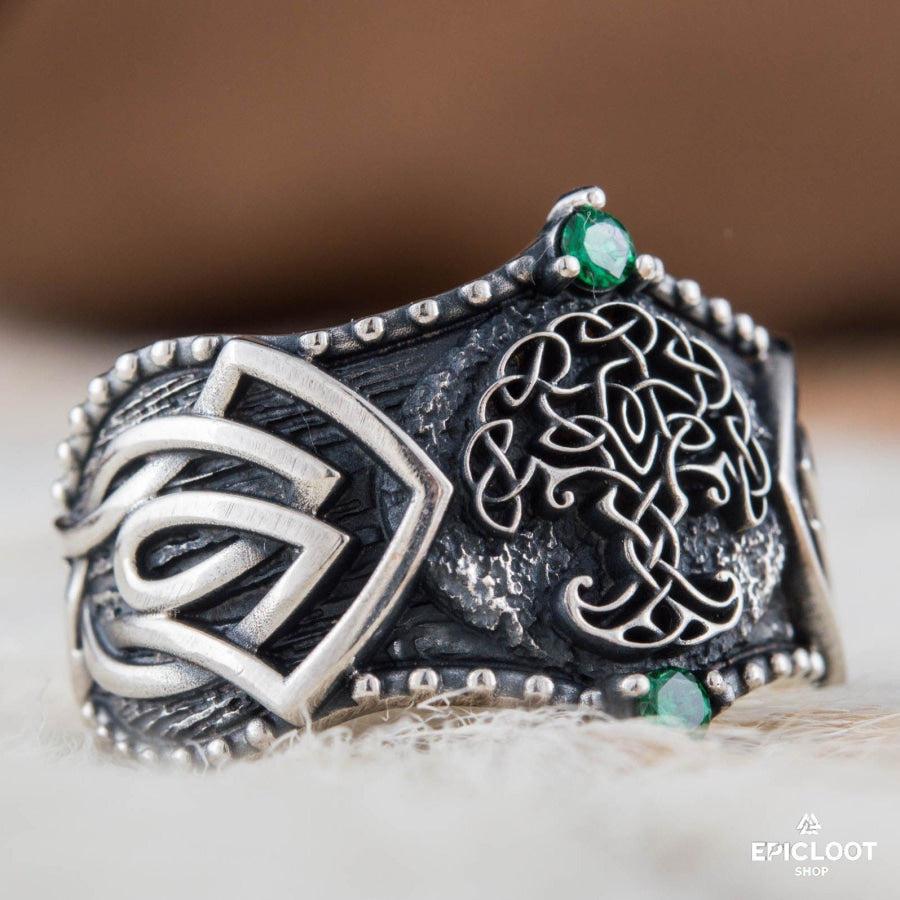 925 silver Yggdrasil Ring Nordic Design