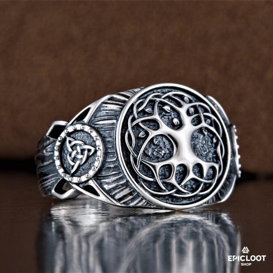 925 silver Yggdrasil Symbol Ring