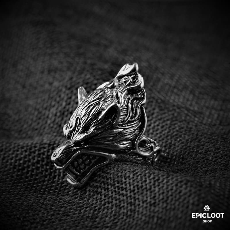 Fenrir Wolf 925 Silver Ring