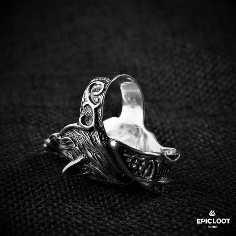 Fenrir Wolf 925 Silver Ring