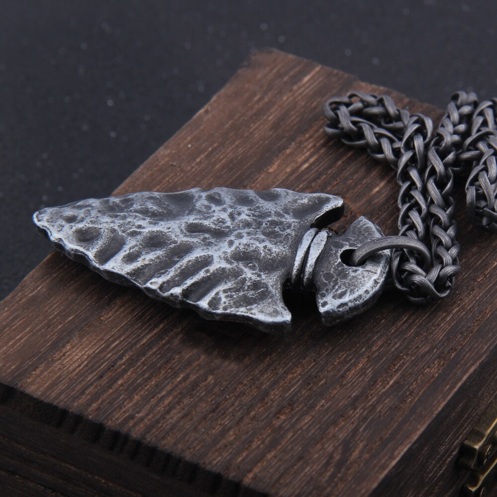 Gungnir Spear with the Helm of Awe Symbol Necklace