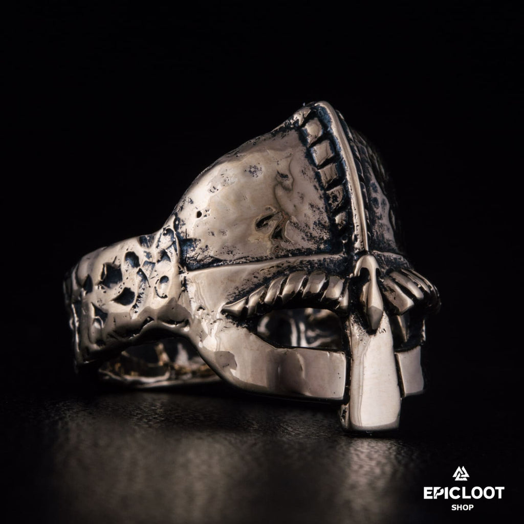Viking Helmet Bronze Viking Ring