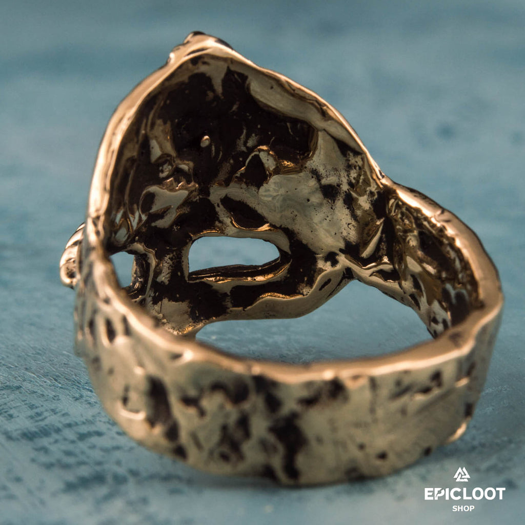 Viking Helmet Bronze Viking Ring
