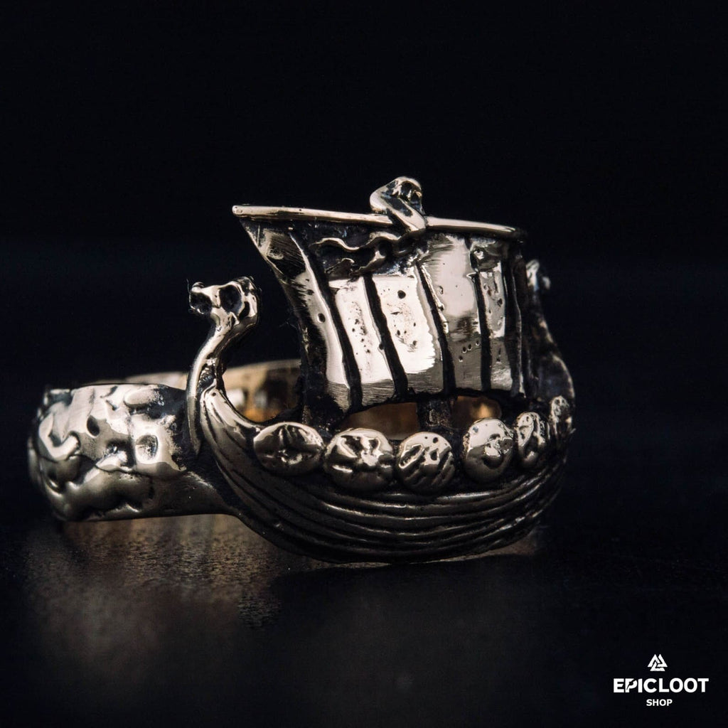 Viking Drakkar Ring Bronze Ring