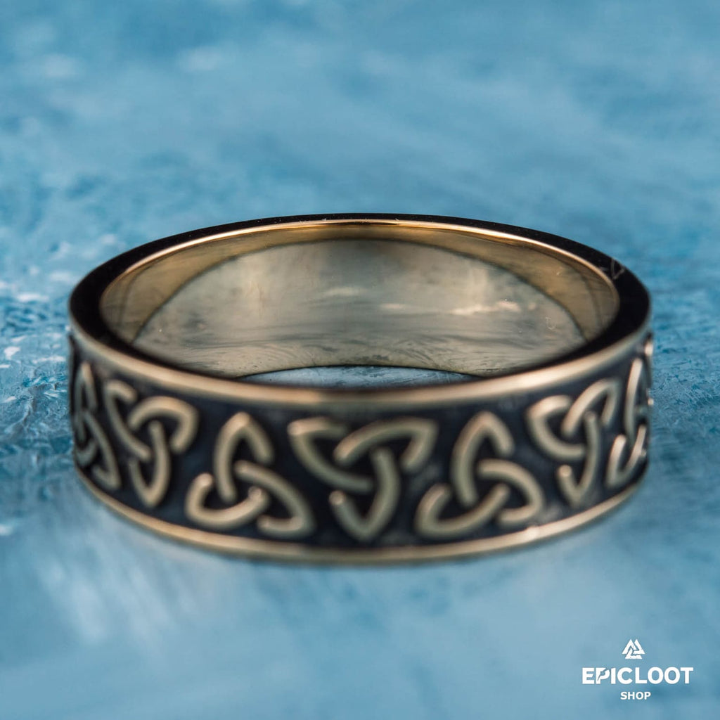 Triquetra Symbol Bronze Viking Ring