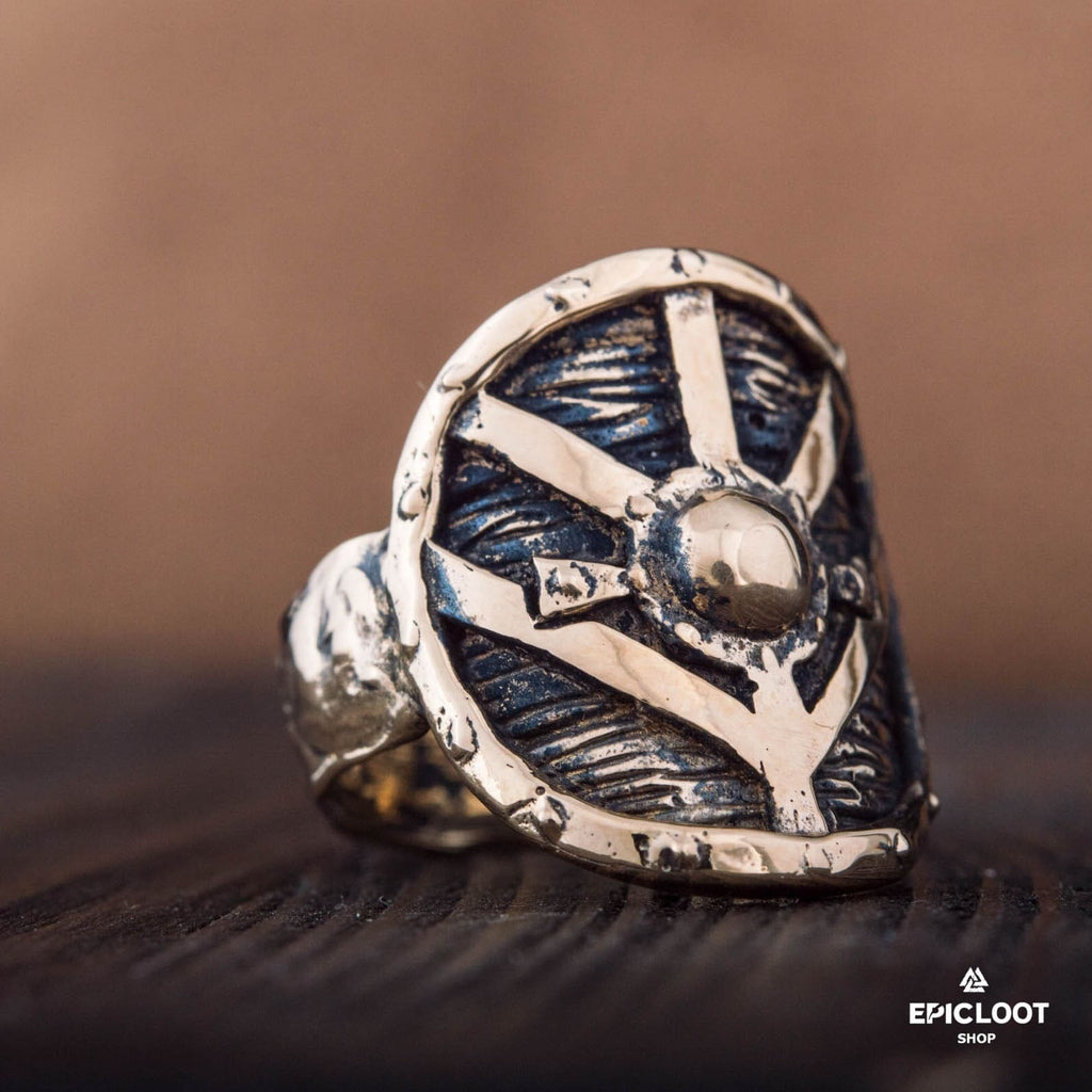 Viking Shield Bronze Ring