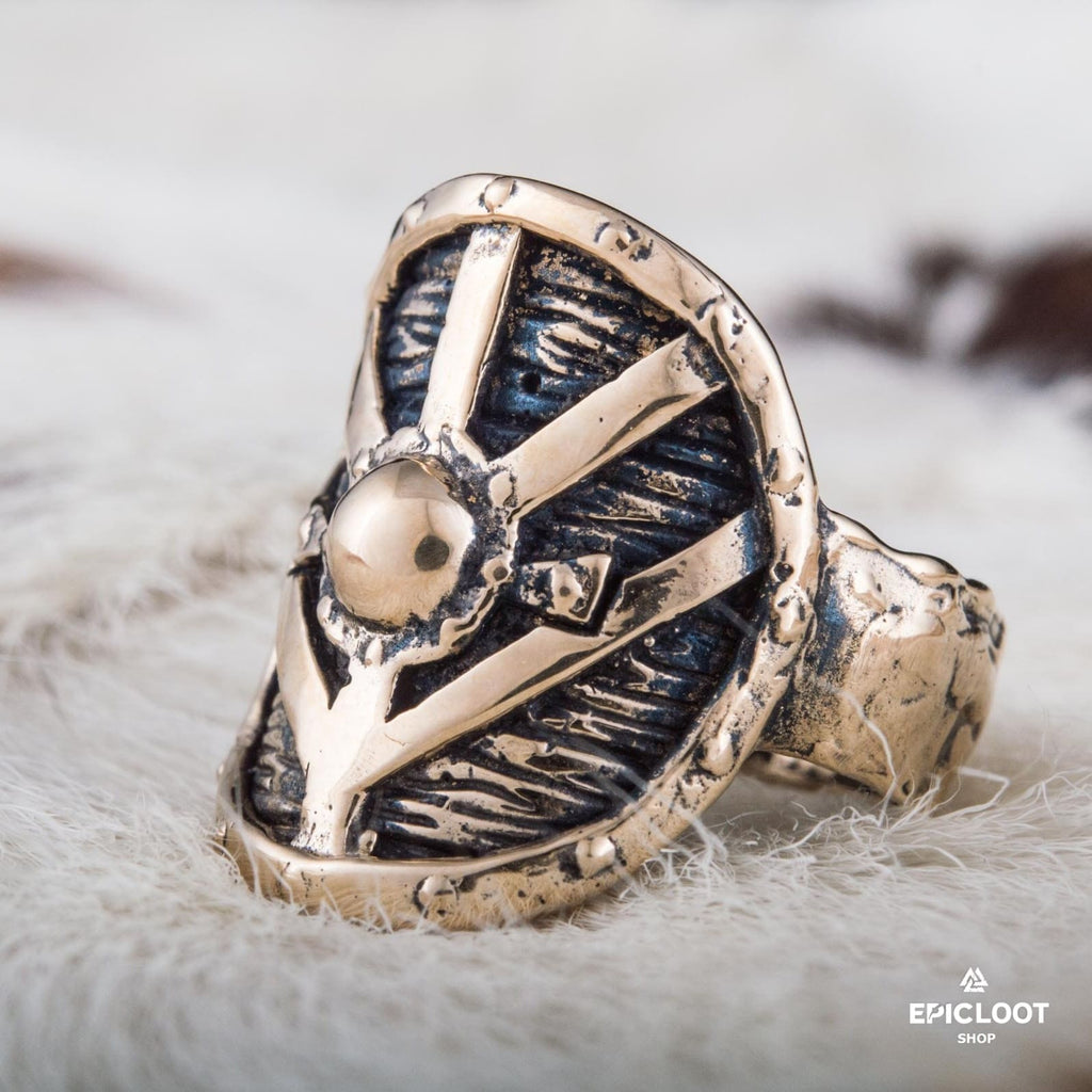 Viking Shield Bronze Ring