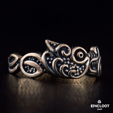 Fenrir Bronze Viking Ring