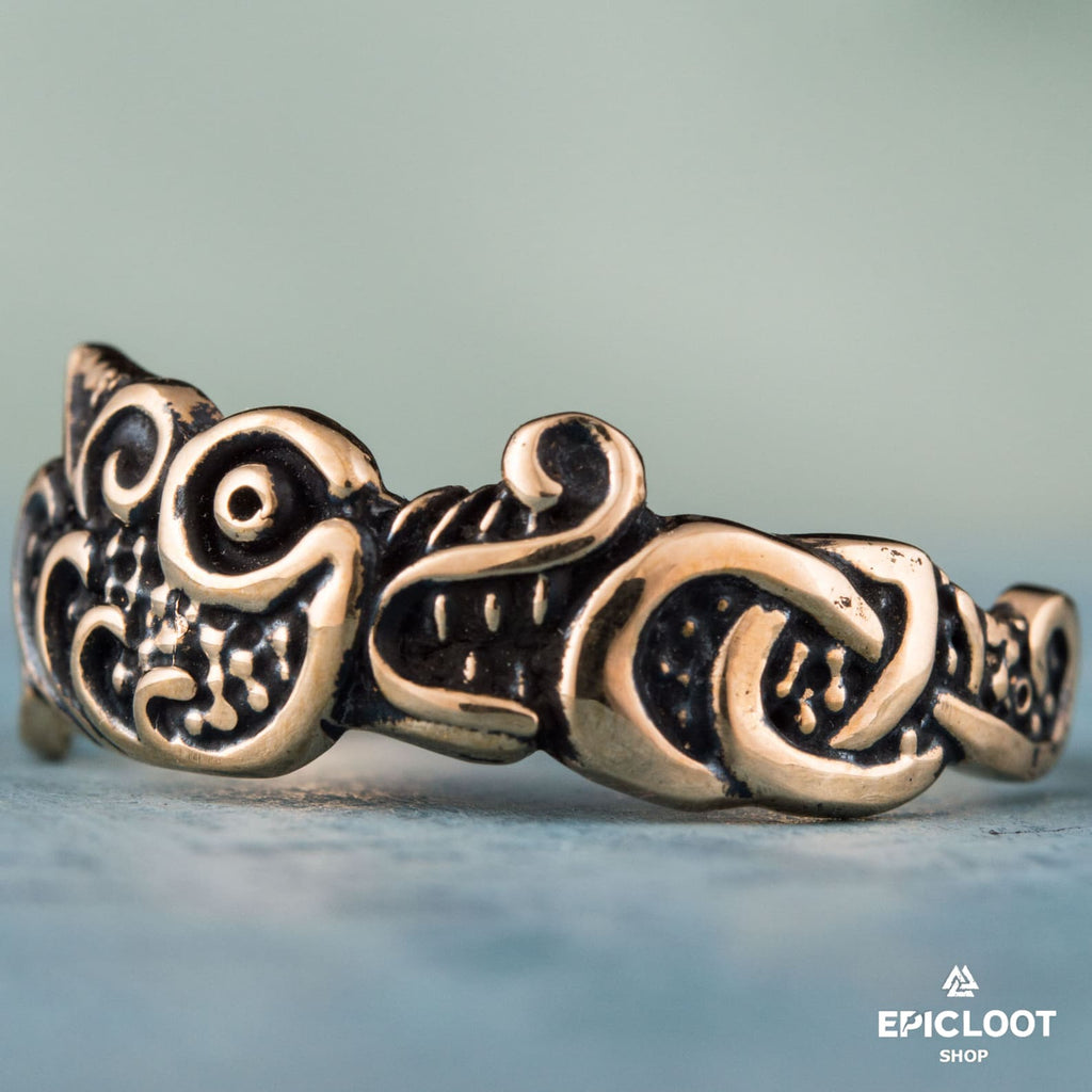 Fenrir Bronze Viking Ring