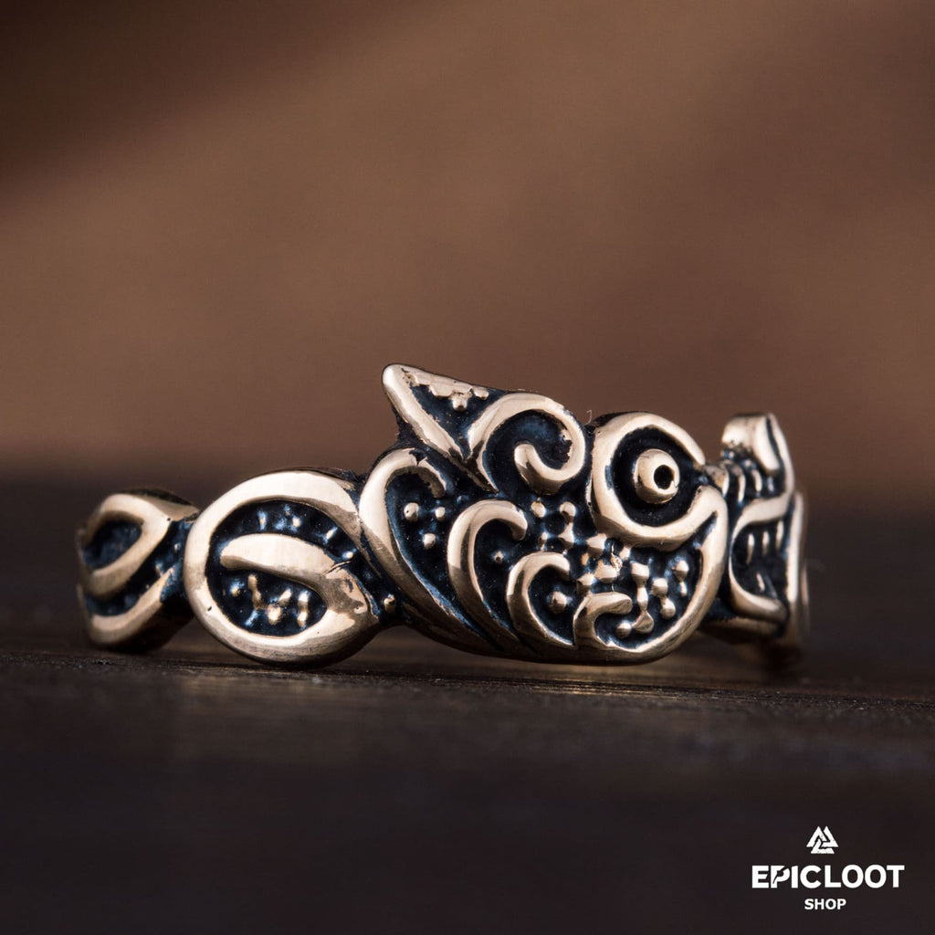 Fenrir Bronze Viking Ring