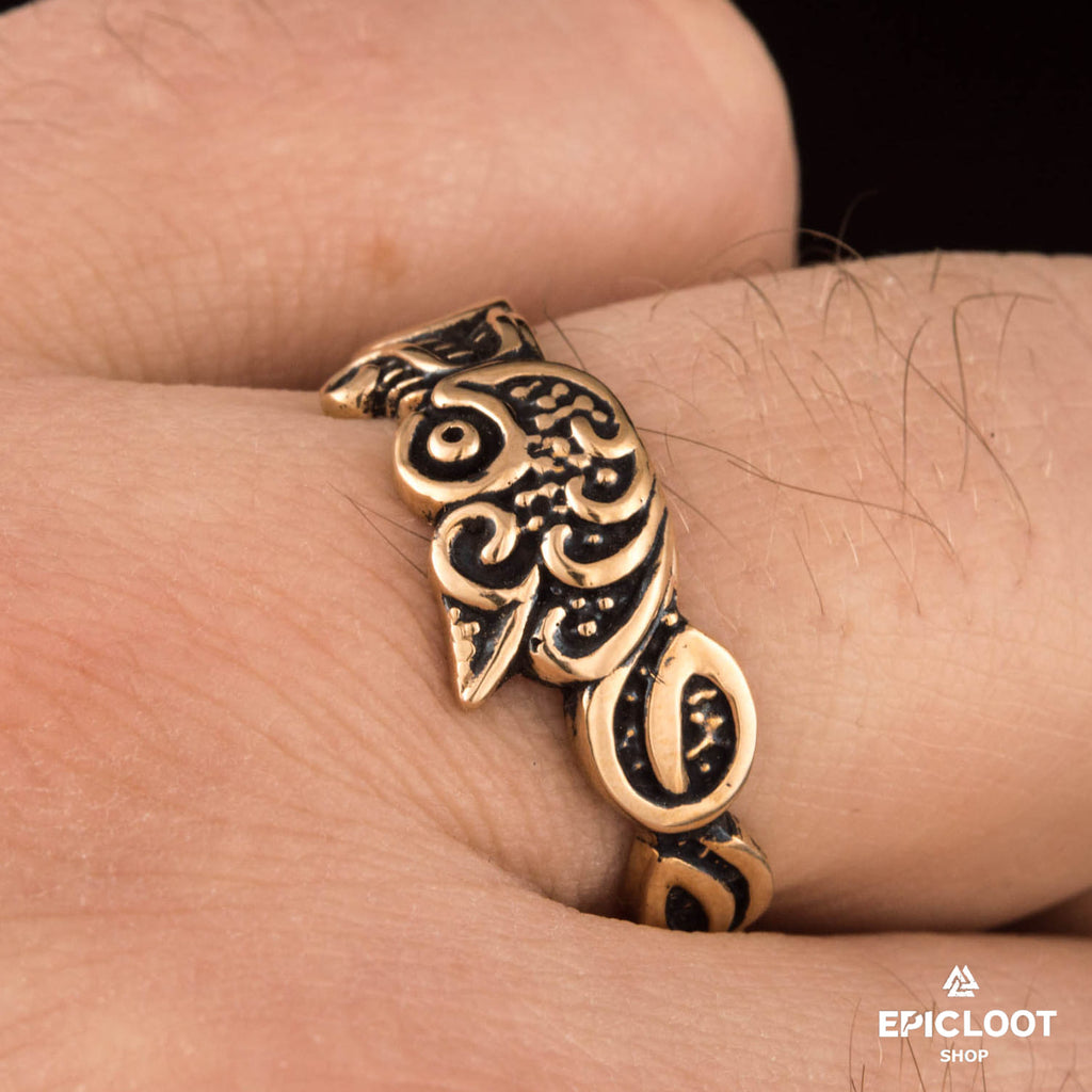Fenrir Bronze Viking Ring