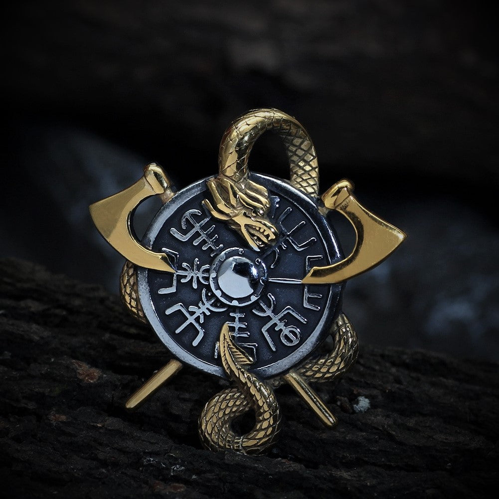 Jormungandr & Helm of awe Pendant necklace