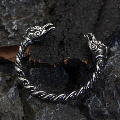 Bracciale Vichingo Nordico Scandinavo con Drago