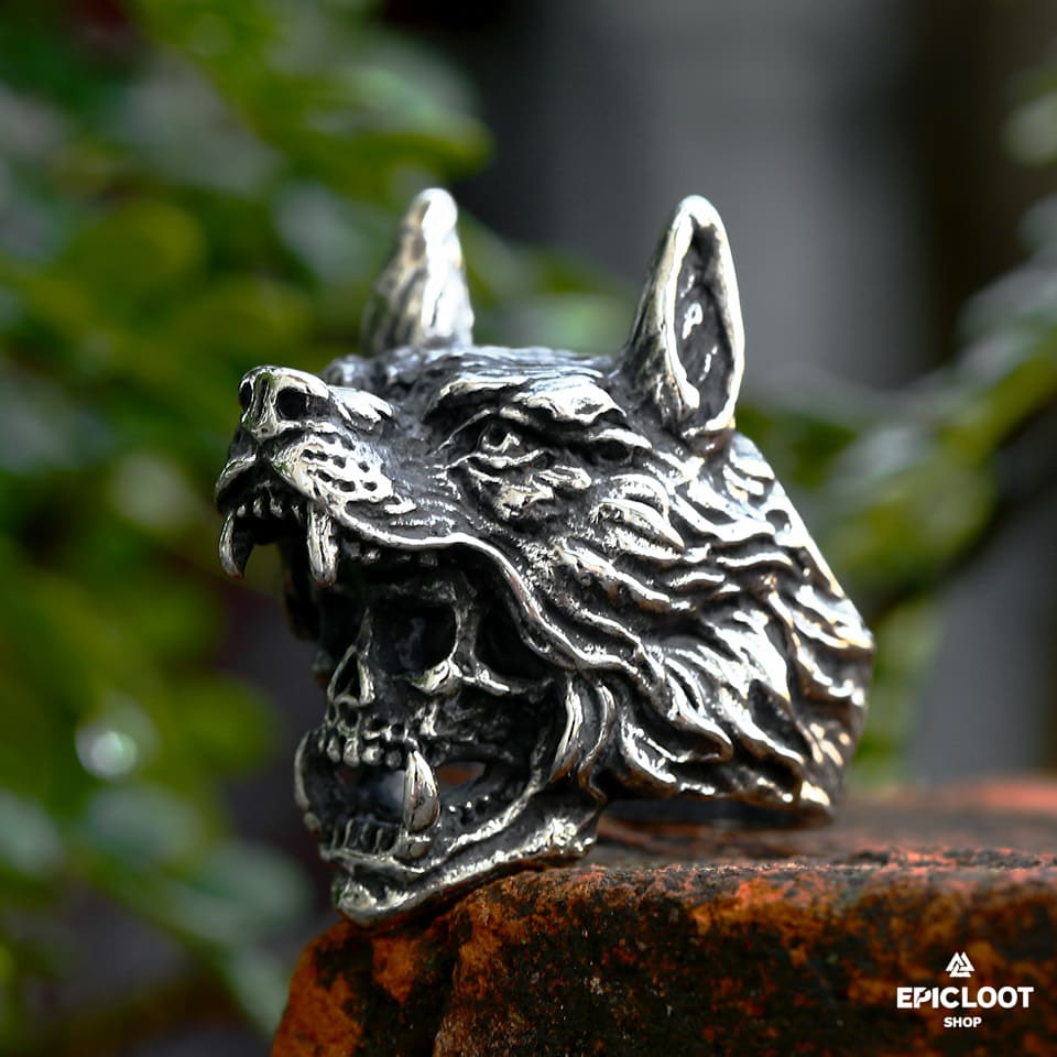Fierce Viking Berserker Skull Ring