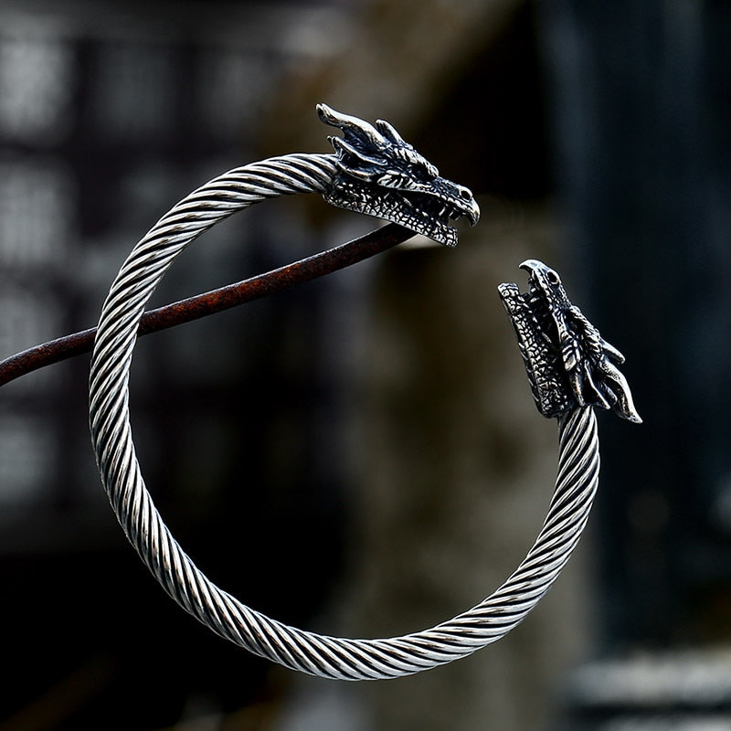 Double Dragon Heads Bracelet