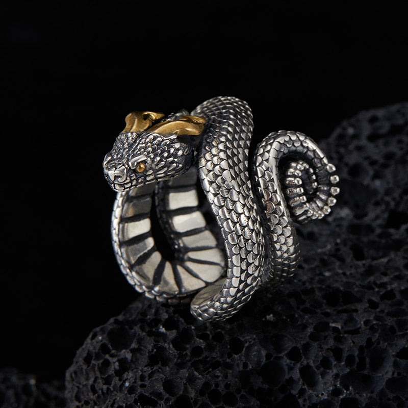 Mighty Nordic Guardian: Jormungandr Snake Ring