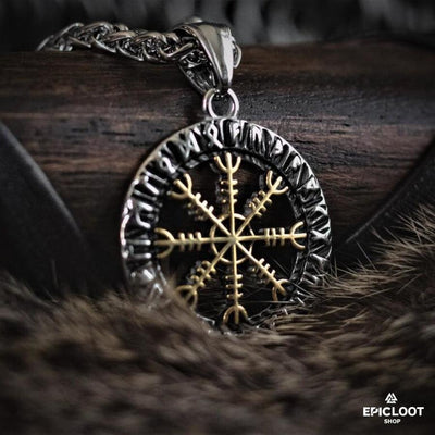 Collana Runica Aegishjalmur (Elmo della Paura)