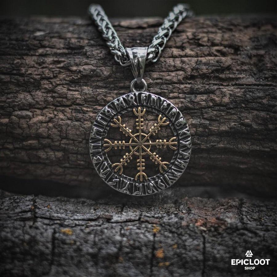 Aegishjalmur Helm Of Awe Runic Necklace