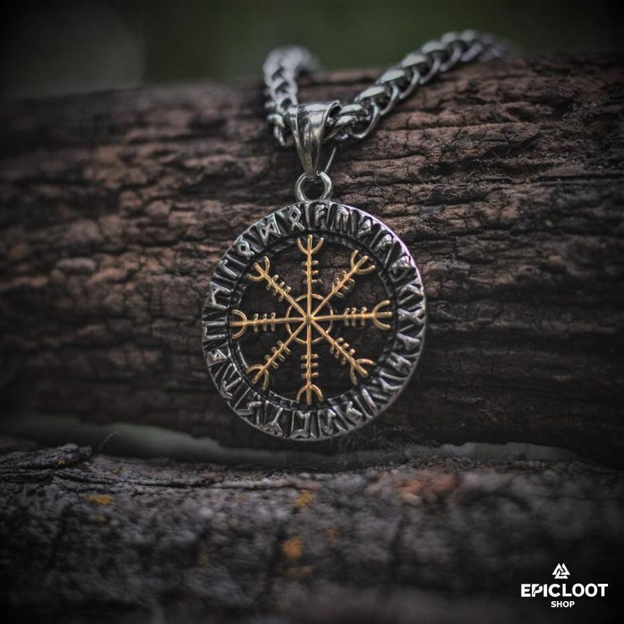 Aegishjalmur Helm Of Awe Runic Necklace