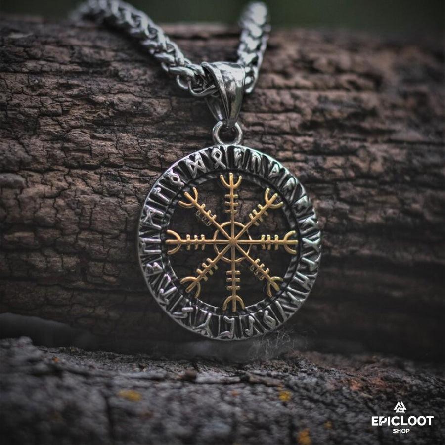 Aegishjalmur Helm Of Awe Runic Necklace