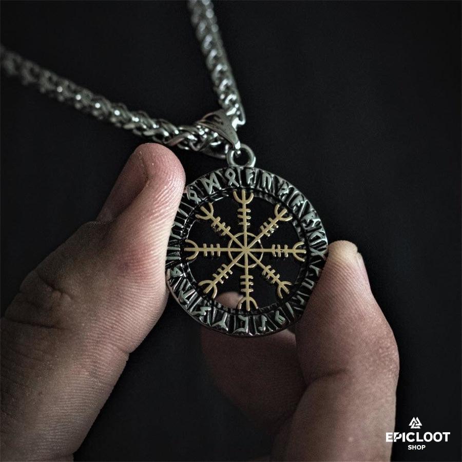 Aegishjalmur Helm Of Awe Runic Necklace