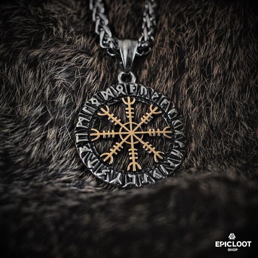 Aegishjalmur Helm Of Awe Runic Necklace