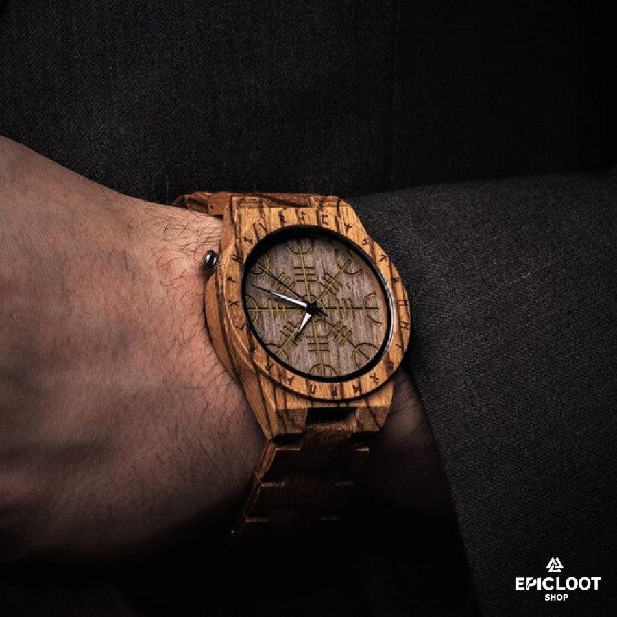Aegishjalmur Helm Of Awe Wooden Watch