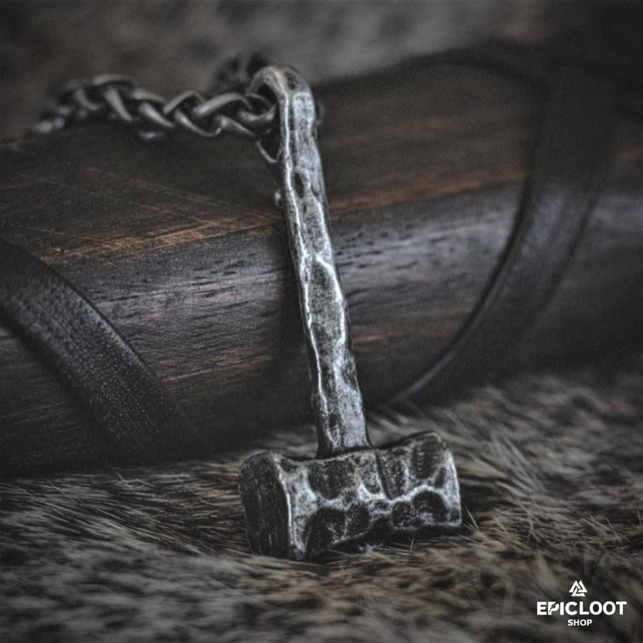 Antique Hammer Pendant Necklace