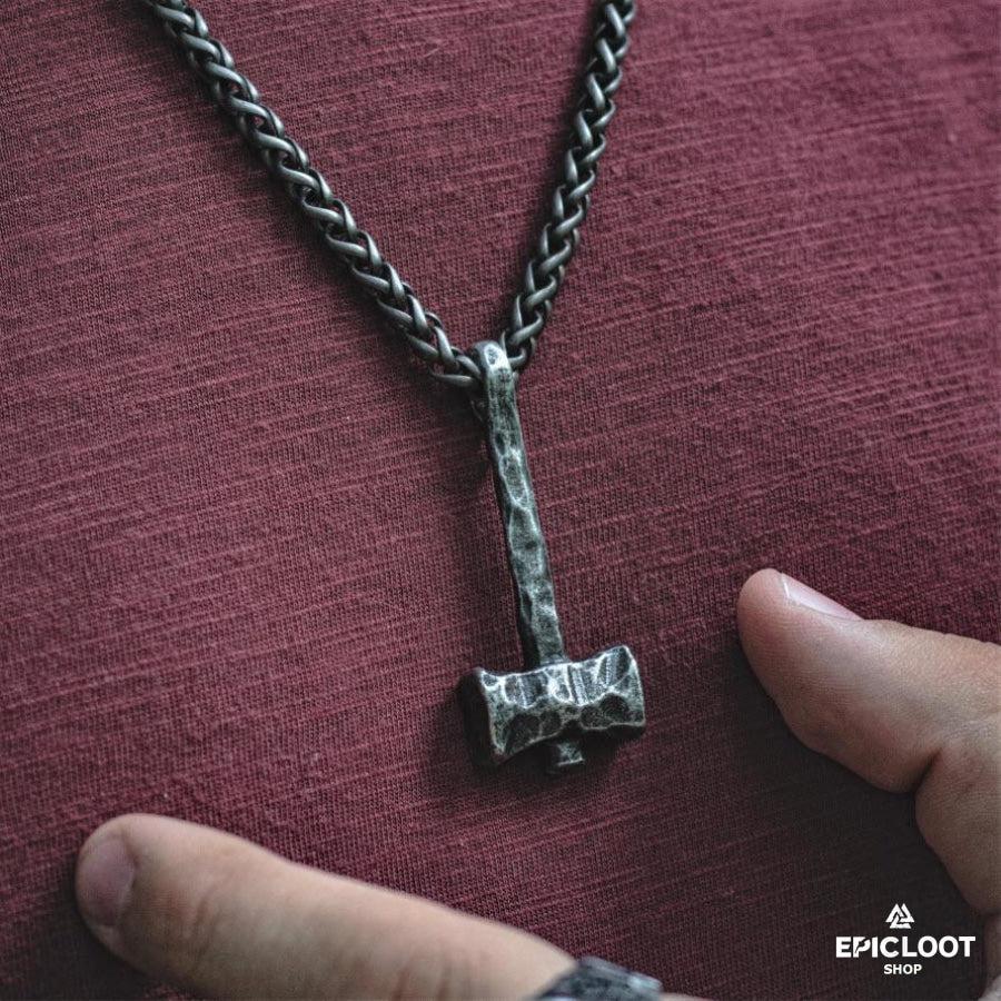Antique Hammer Pendant Necklace