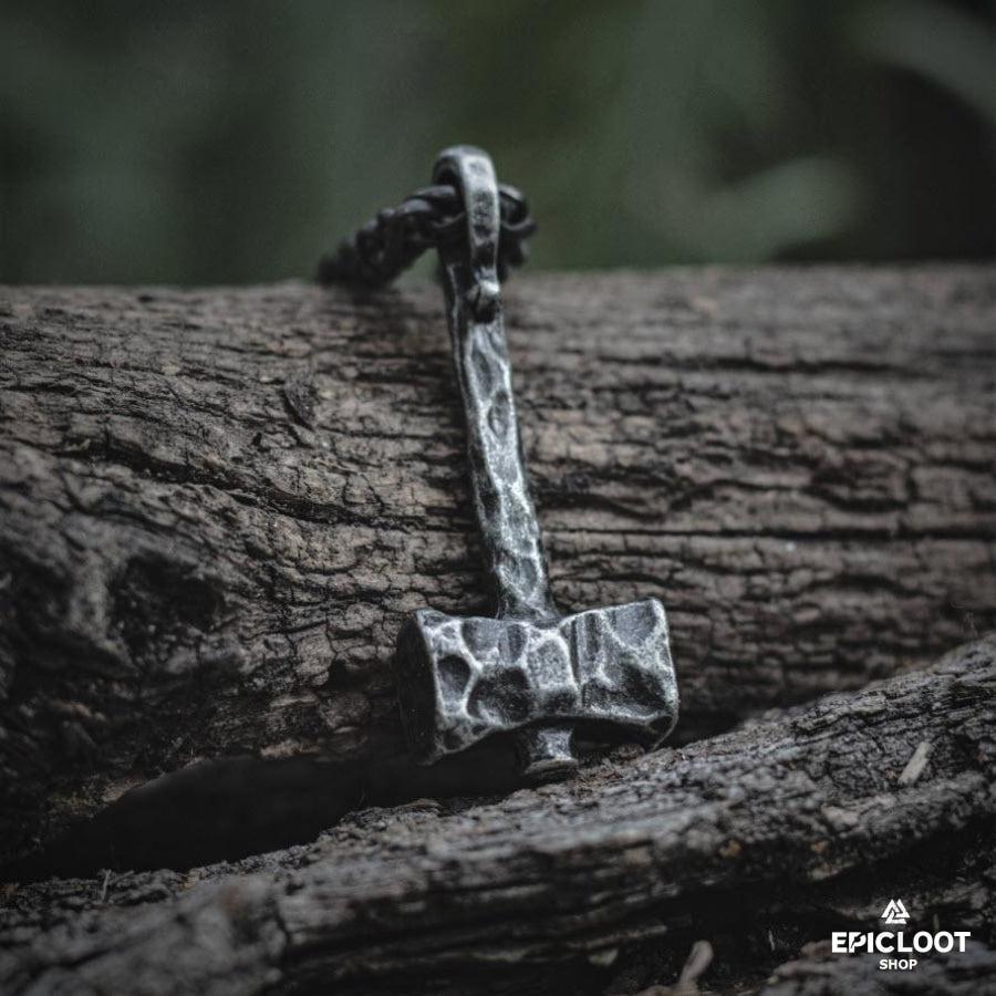 Antique Hammer Pendant Necklace