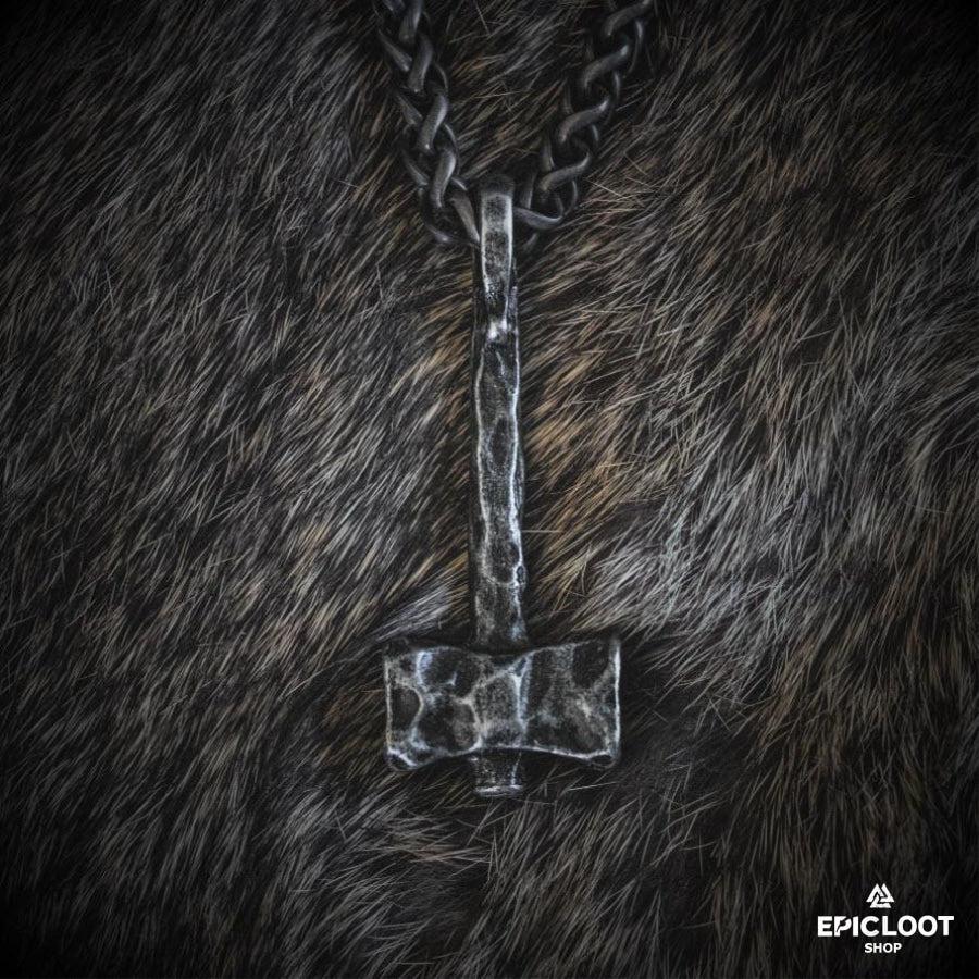 Antique Hammer Pendant Necklace