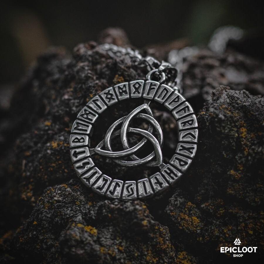 Celtic Trinity Knot Runic Pendant