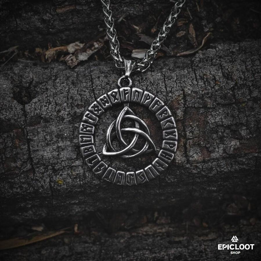 Celtic Trinity Knot Runic Pendant