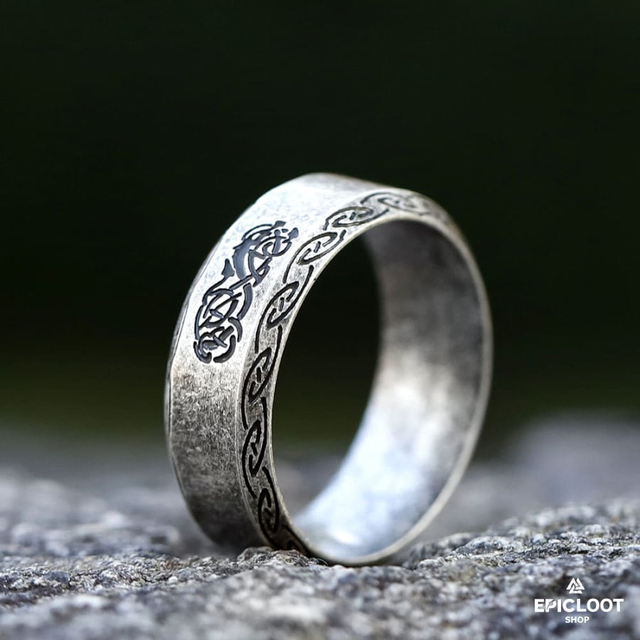 Decorative Dragon Viking Ring