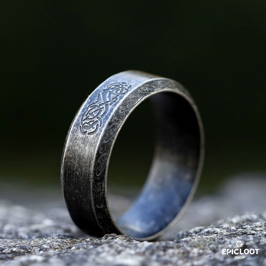 Decorative Dragon Viking Ring