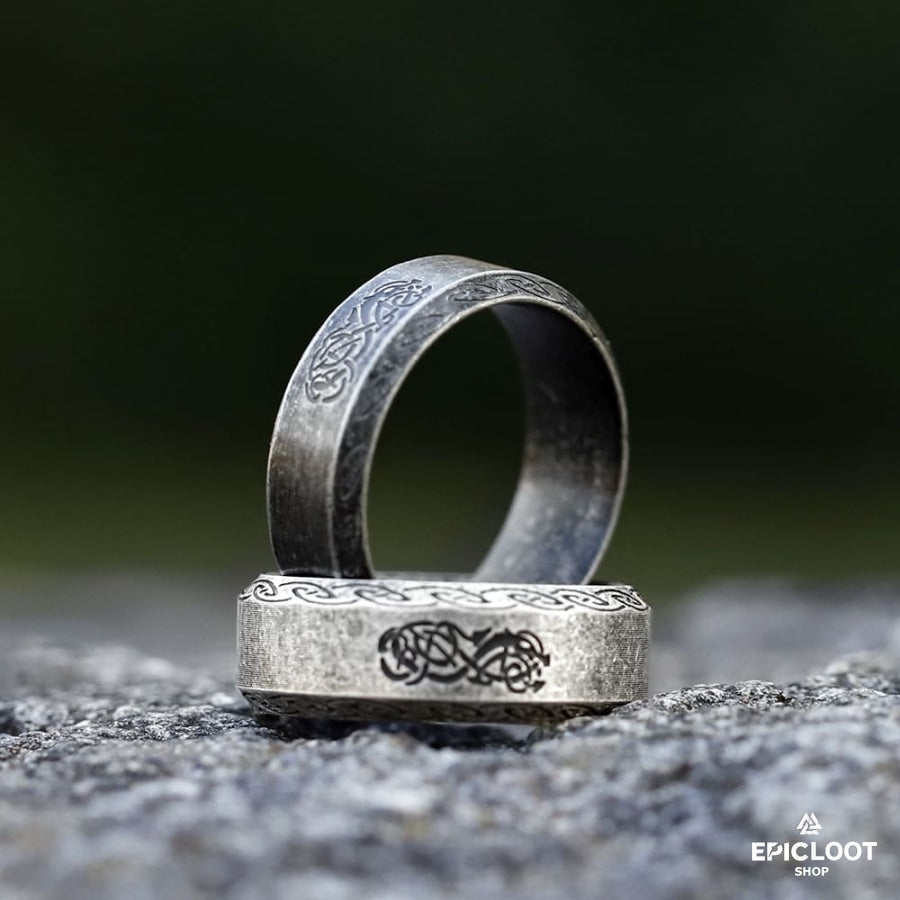 Decorative Dragon Viking Ring