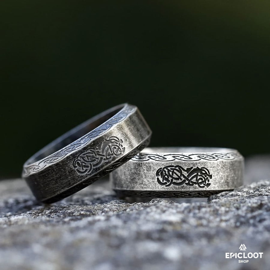 Decorative Dragon Viking Ring