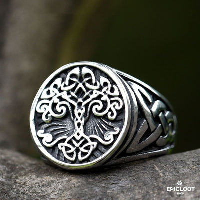 Decorative Yggdrasil Viking Ring