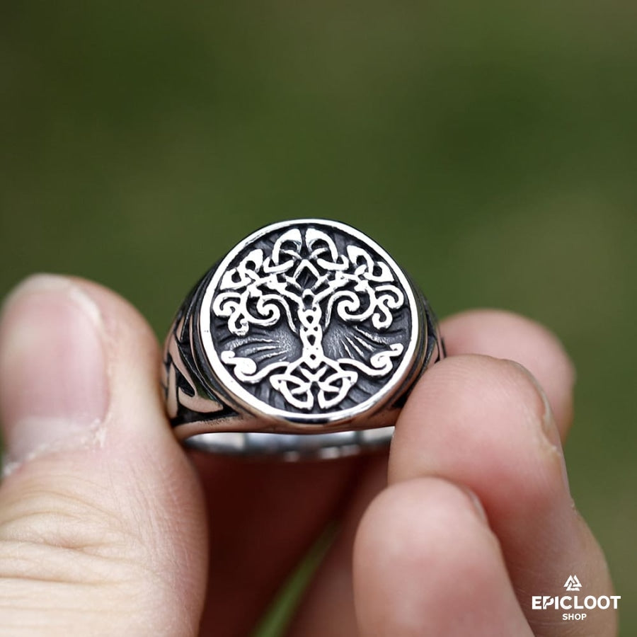 Decorative Yggdrasil Viking Ring