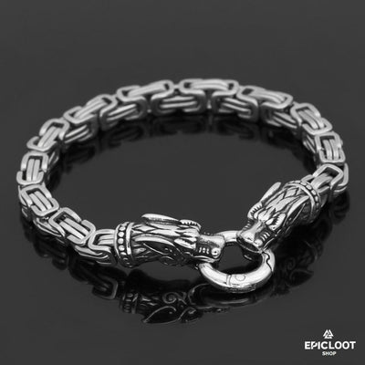Massives Armband mit Drachenkopf