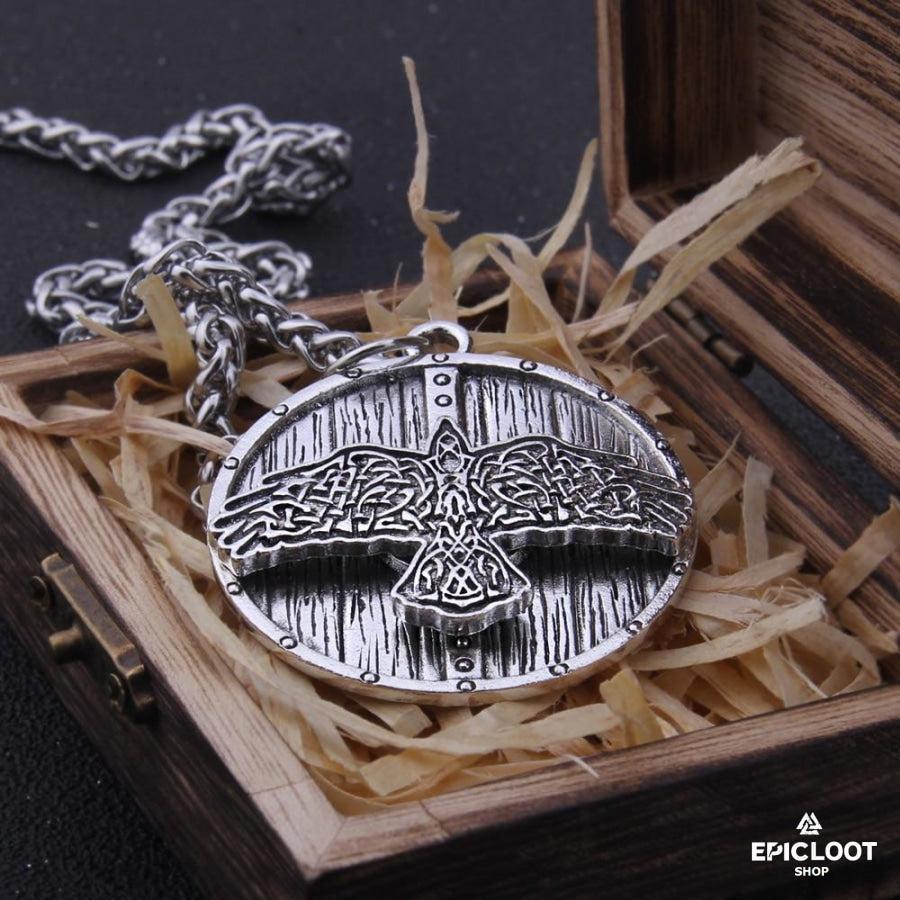 Eagle Shield Necklace - Viking Necklace - Alternative Angle | Epic Loot Shop