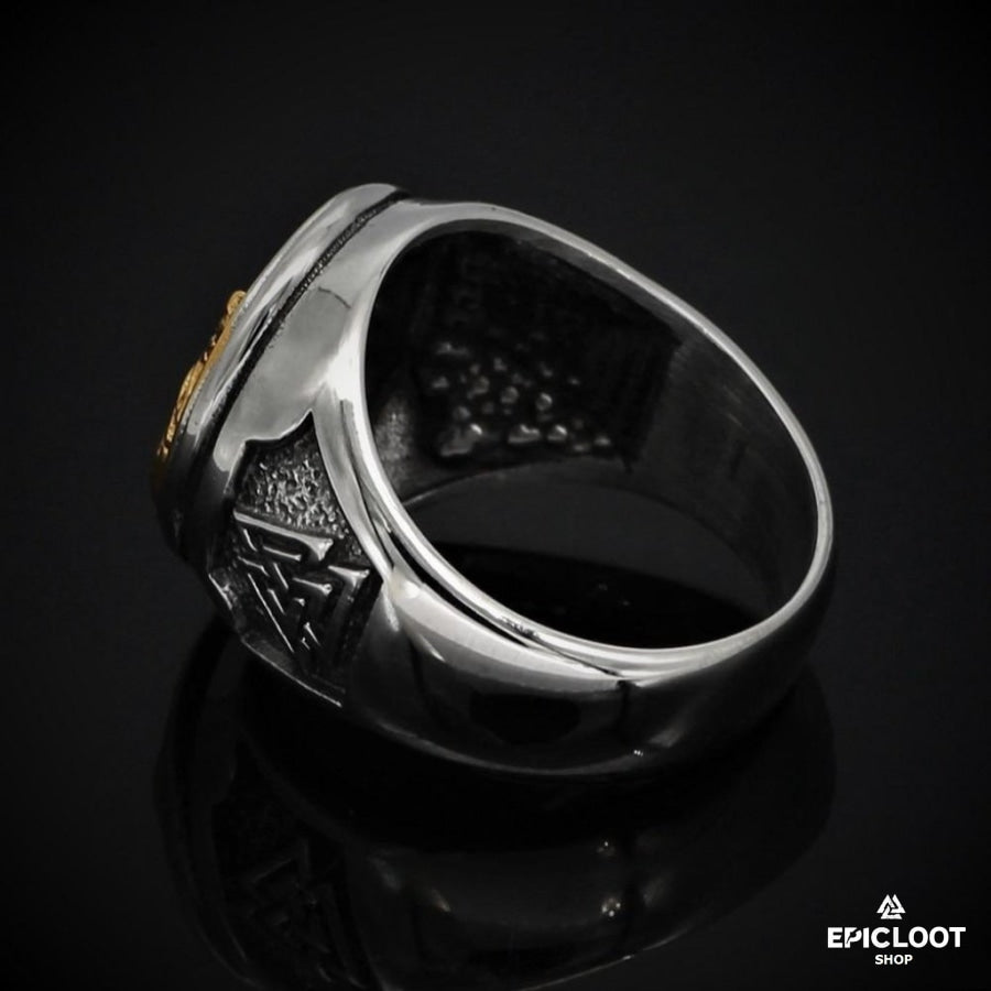 Fenrir Silver Gold Ring