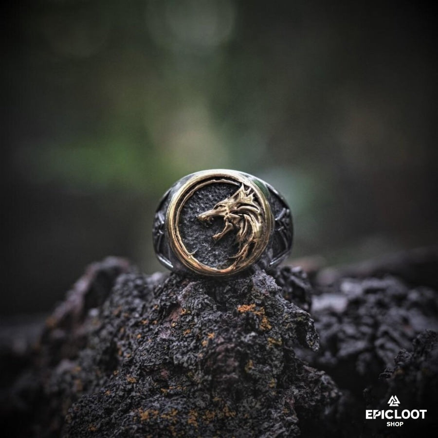 Fenrir Silver Gold Ring
